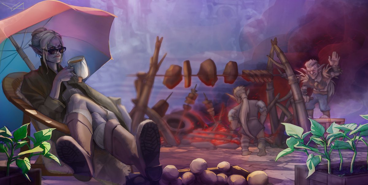 #baldurs_gate_3 #bg3 #fanart #digital_art #Minthara #goblins #bbq