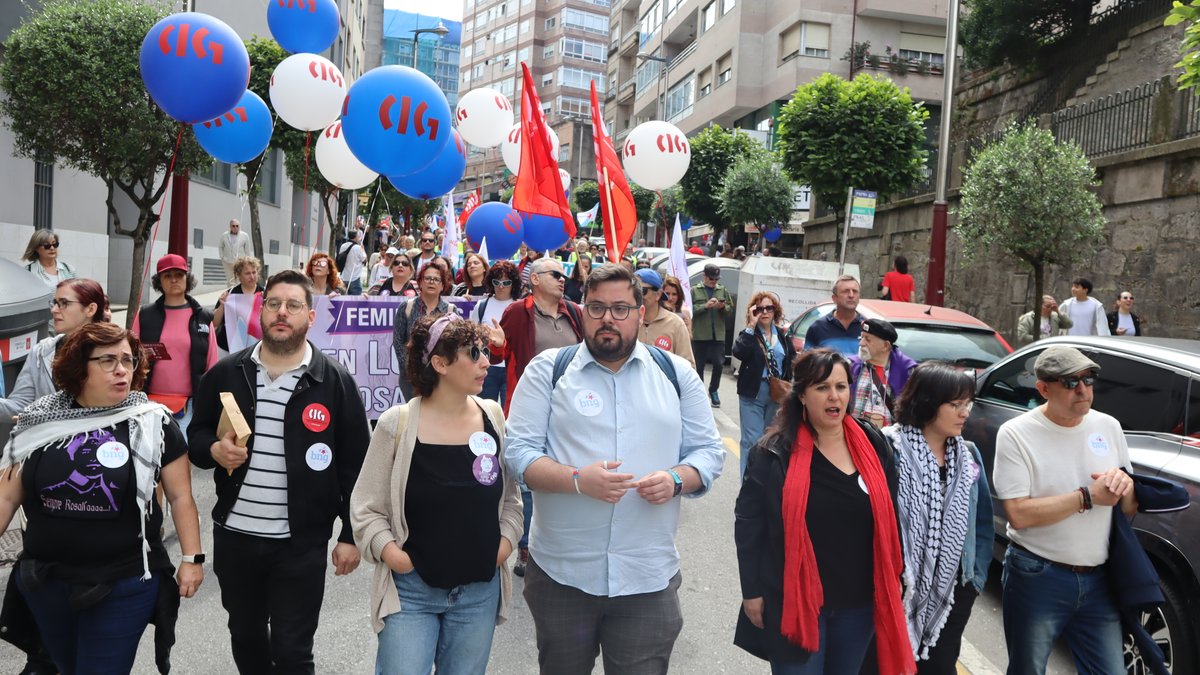 bngvigo's tweet image. 📣 Masivo 1º de Maio en #Vigo coa CIG