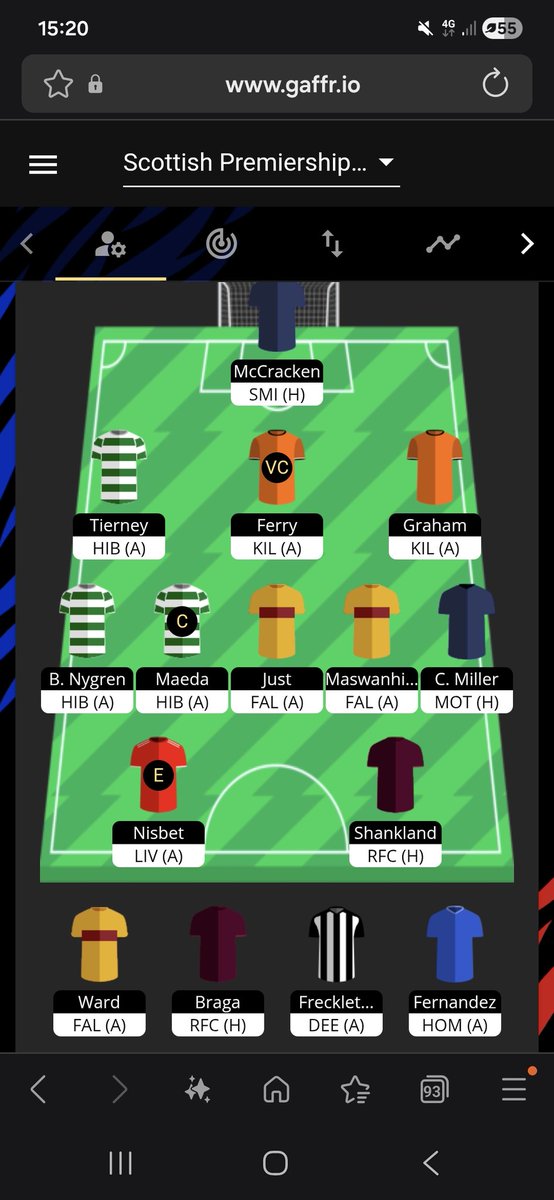 TERatcliffe26's tweet photo. @SPFLfantasy Almost the same team as me, had to take a -4 myself. https://t.co/jwHKZrQYx9