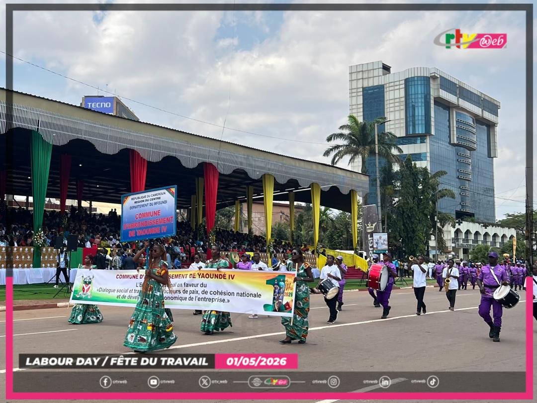 CRTV_web's tweet image. Some council  from the seven sub divisions of #Yaounde turned out for the annual mark past marking the International Labour Day celebrations. 
#Cameroon. 
#JIT2026 
#LabourDay2026
#CRTVWeb