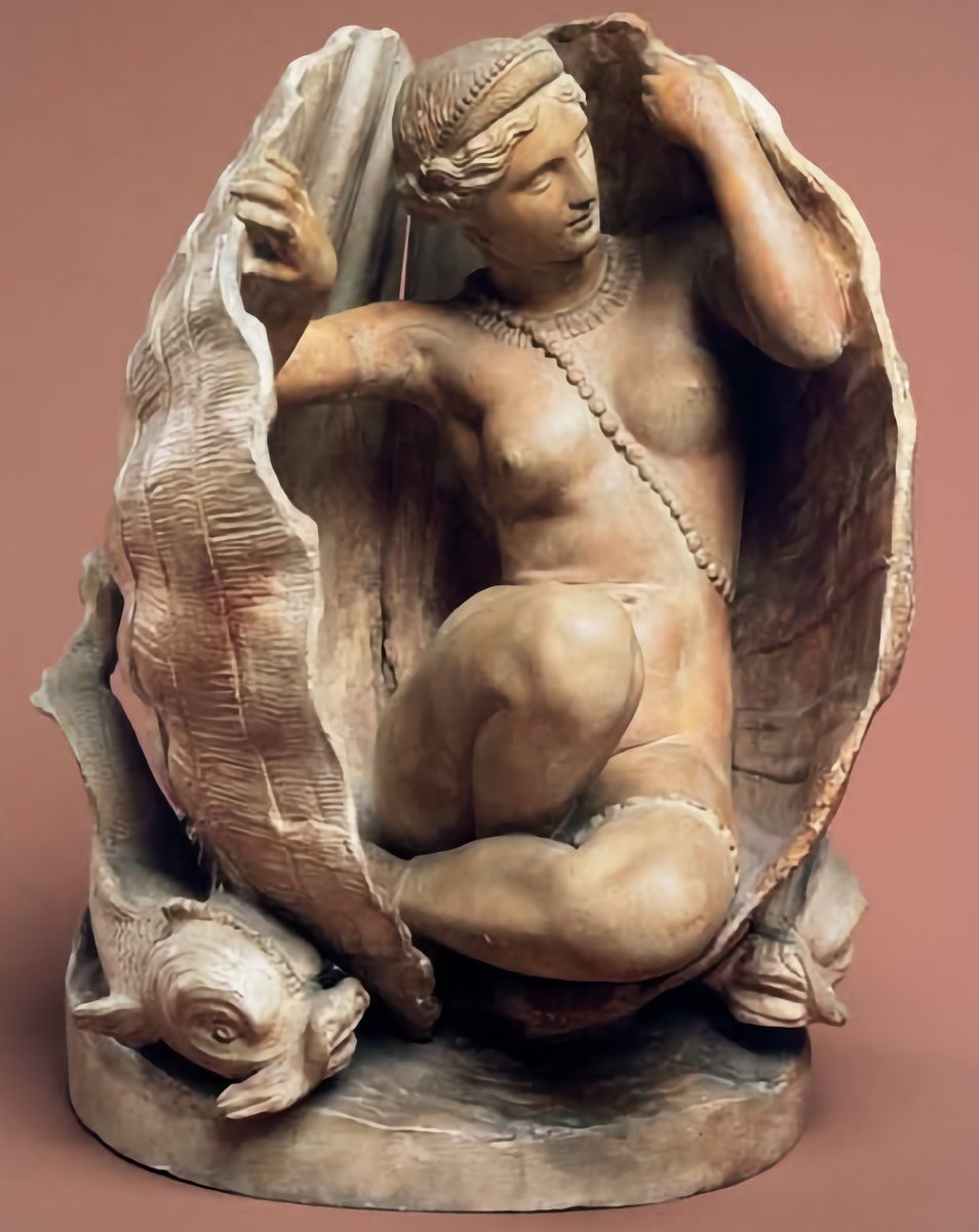 James Pradier, Venus with a Shell, c. 1844. This little masterpiece (just 23 cm tall) captures the goddess of love in that perfect moment of birth and seduction.