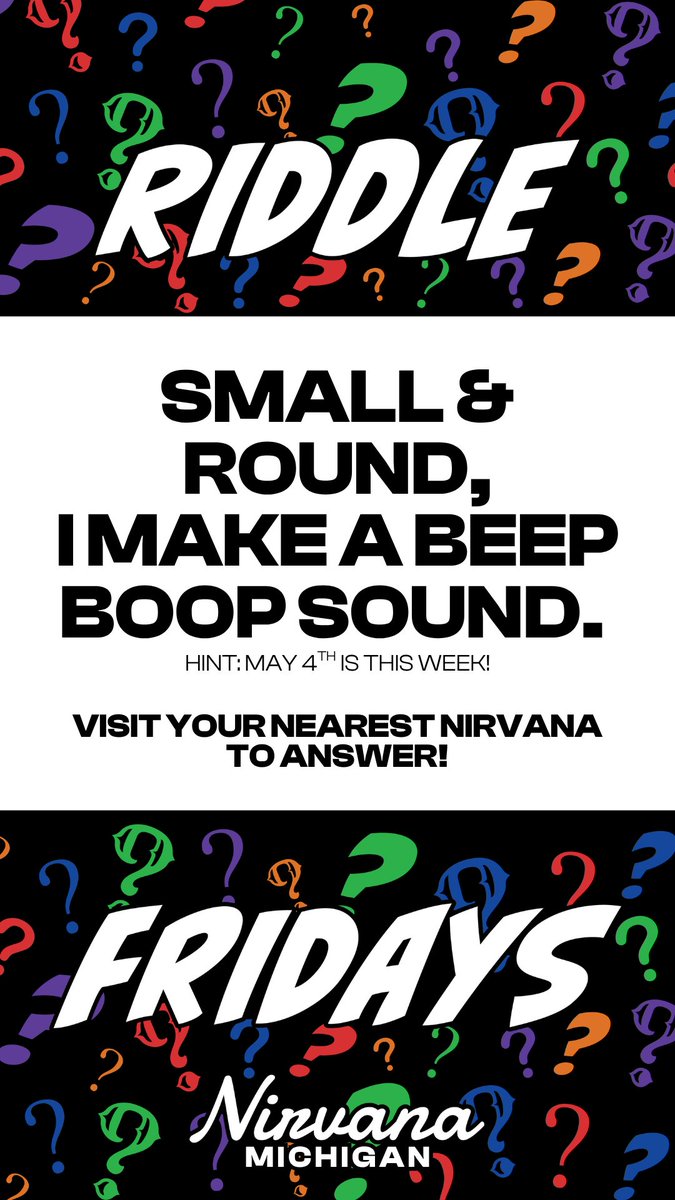 Nirvana_MQT's tweet image. Today's Riddle! Be the first one to answer correctly and get a FREE EIGHTH!  Be the second, third, fourth or 50th to answer, and get a Free Preroll! #marquette #Michigan #cannabisculture #riddle