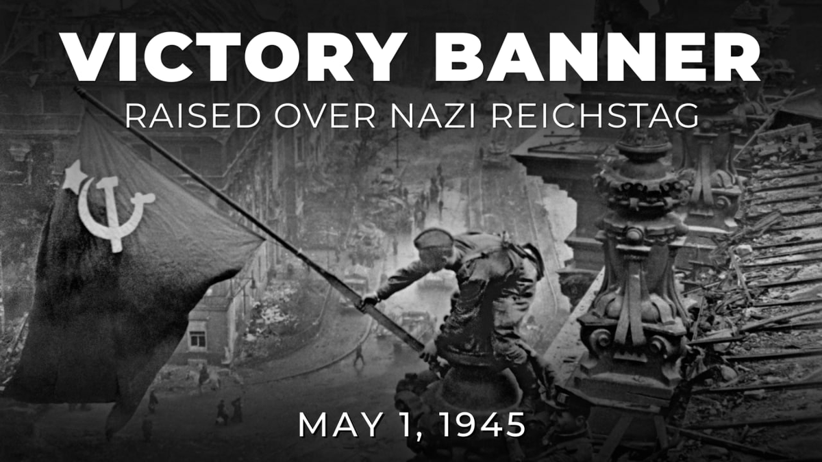 mfa_russia's tweet image. #Victory81

🎖 On May 1, 1945, the legendary #VictoryBanner was raised over Reichstag, marking the end of final battle of #WW2.

The Victory Banner soaring over defeated Reich entered history as symbol of our great triumph in the fight against Nazi evil.

t.me/MFARussia/29627