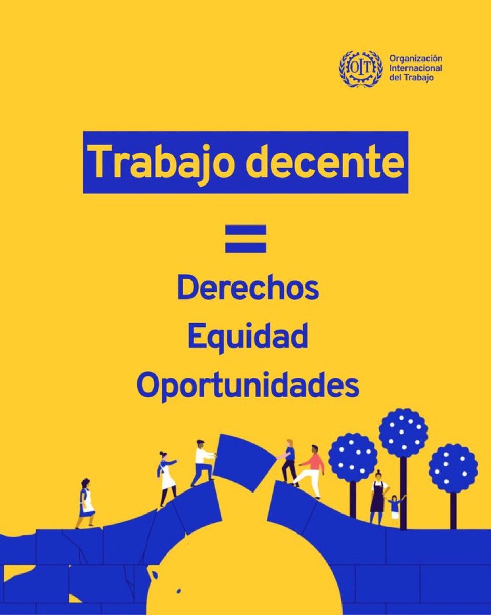 OITArgentina's tweet photo. “El trabajo decente, la protección de los derechos y el crecimiento económico no son prioridades contrapuestas. Integrarlos e invertir en protección social es esencial para mejorar la vida de las personas”.

—Gilbert F. Houngbo, Director General de la OIT

#1DeMayo #DíaDelTrabajo https://t.co/Ijz0ty3p4Y