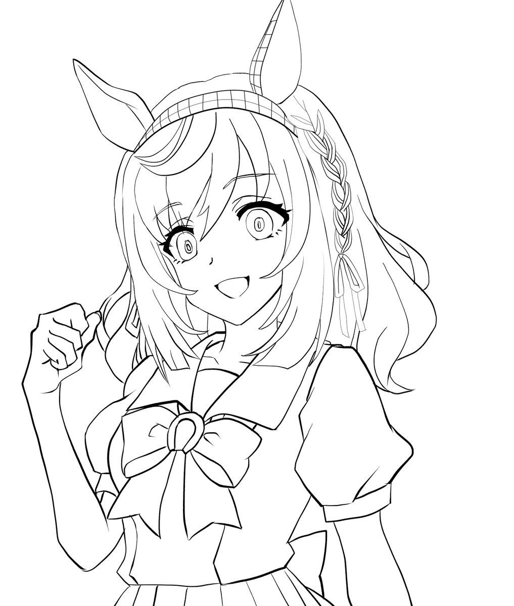 uma0207's tweet photo. 模写練ブエナちゃん。なんか目が怖かった。 https://t.co/6j6um874td