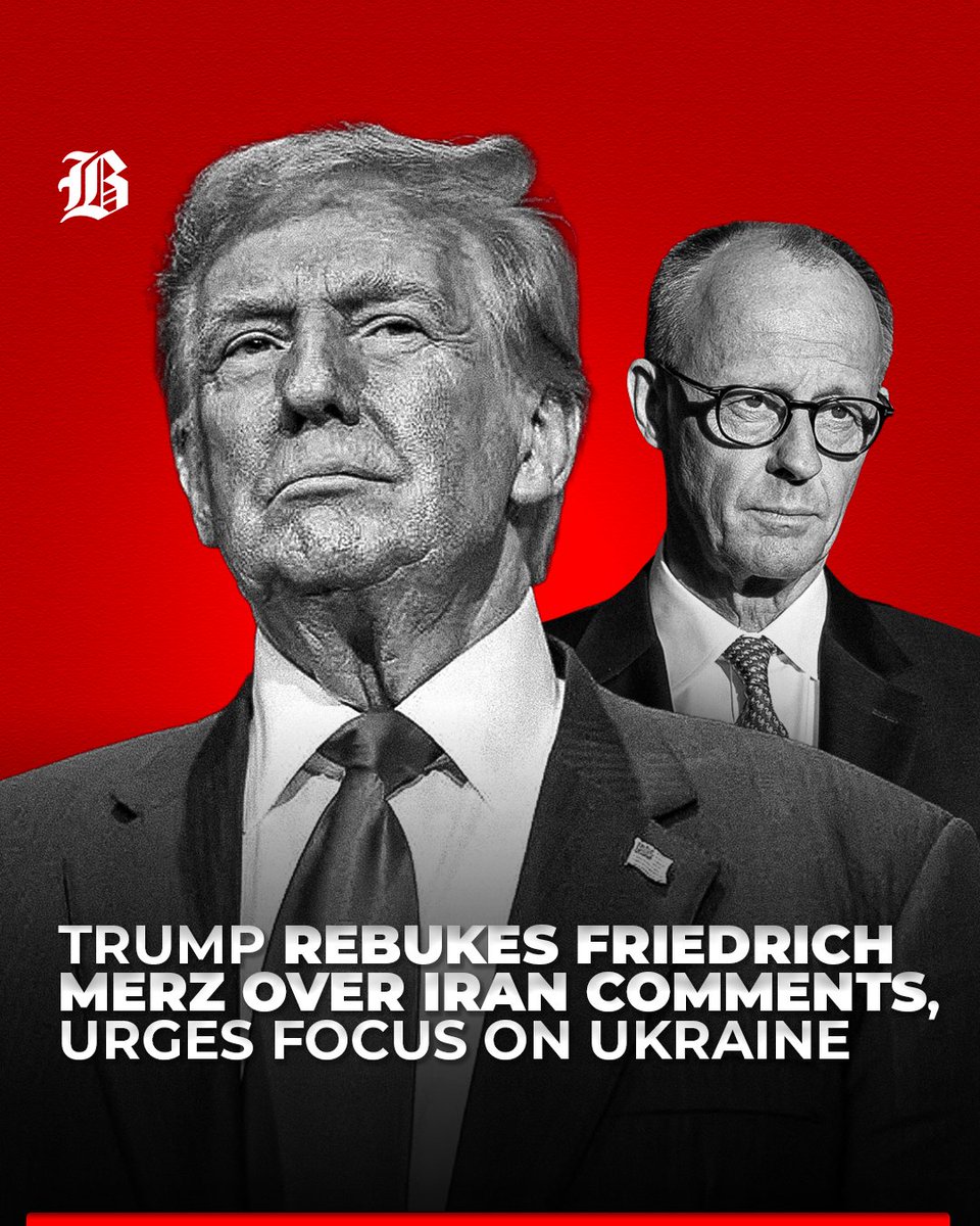 BarlamanToday's tweet image. U.S. President Donald Trump criticized German Chancellor Friedrich Merz on Thursday, urging him to focus on ending the Russia-Ukraine war instead of commenting on efforts to address Iran’s nuclear program.

#US #DonaldTrump #FriedrichMerz #Iran #Russia #Ukraine