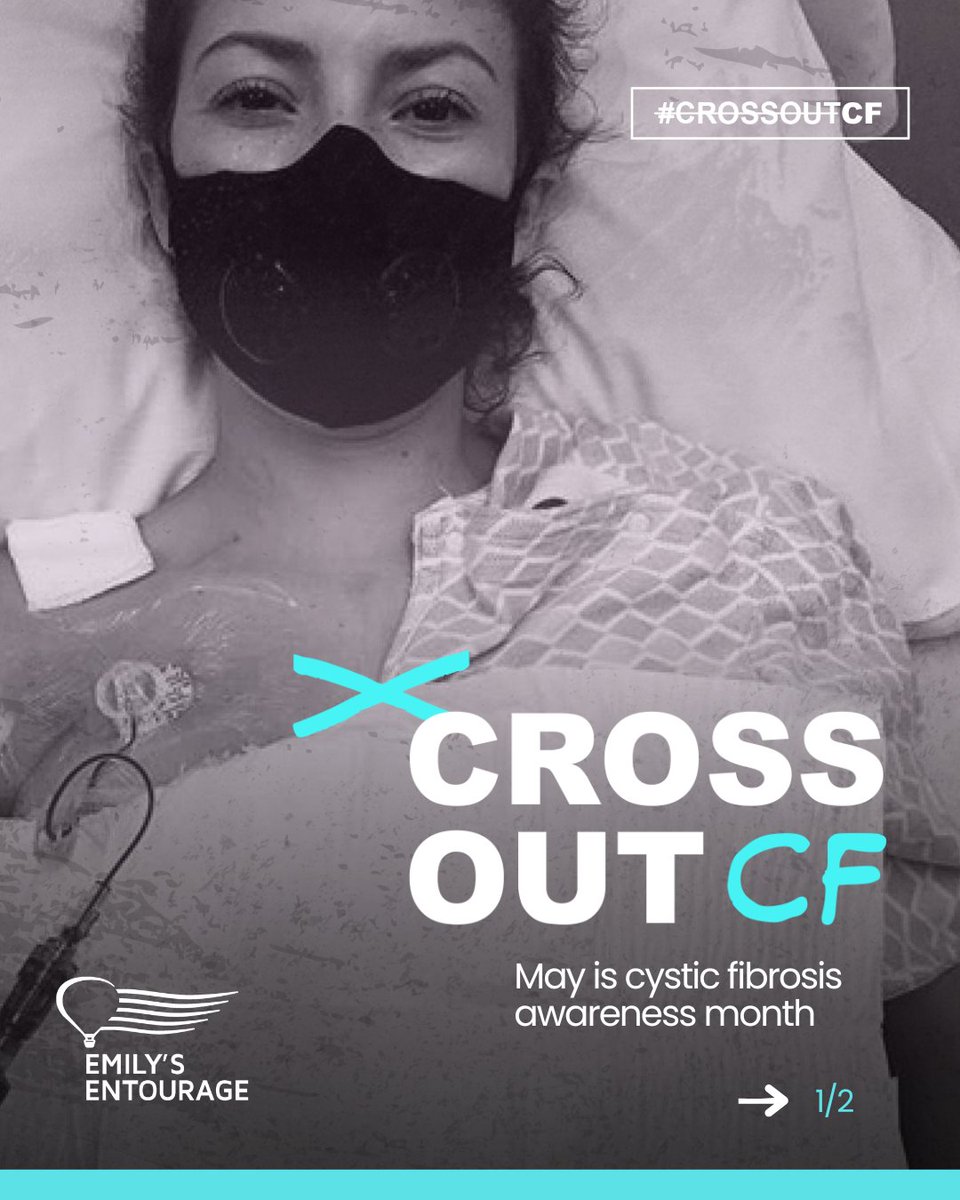 EmilysEntourage's tweet photo. It’s May 1—#CysticFibrosisAwareness Month begins!

Join us as we #CrossOutCF by peeling back assumptions and reveal what life with #cysticfibrosis really looks like. ❌💜

🔗 Learn more: https://t.co/BKfGeDtQNr

#CureCF #CF #CFAwareness https://t.co/b5RkE2eMlW