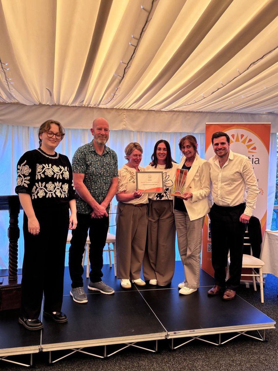 JDementiaCare's tweet photo. Delighted to announce the winner of the Independent Small Provider Award at yesterday's UK Dementia Awards 2026: 

🏆️ Beacon Dementia and Wellbeing @beaconrossendal

👏 Congratulations!

👉 https://t.co/pp4p3W433E 

Thank you to our sponsor - @DementiaActive

#UKDA #Dementia https://t.co/WhJsz6VZSC