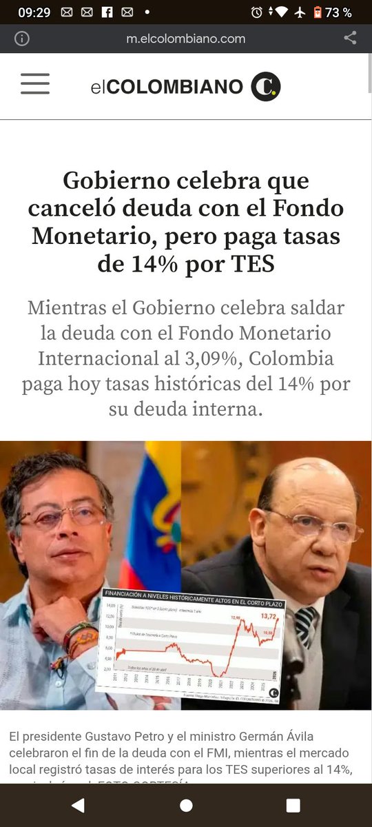 DAVIDDAVIDLIBRE's tweet photo. @ElenaDeQuito Petro pago una deuda con un interés del 3 % abriendo una deuda del 14 % y está endeudando a su país hasta el extremo, ustedes lo saben pero lo ocultan descaradamente. En Ecuador hay déficit y hay que sanearlo entonces despedimos trabajadores o que sicarios de la comunicación https://t.co/z13el49oSW