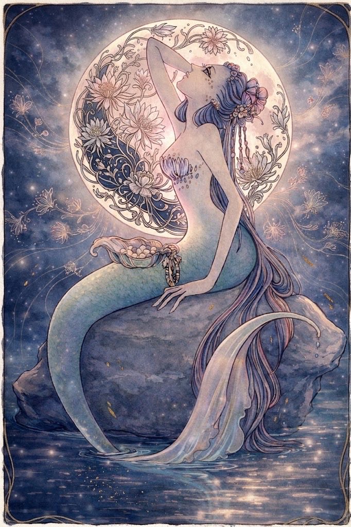 Fbunnoningyo's tweet image. フラワームーン🌕
にしてみました🧜‍♀️🫧
Flower moon💐
#満月 #mermaid #人魚