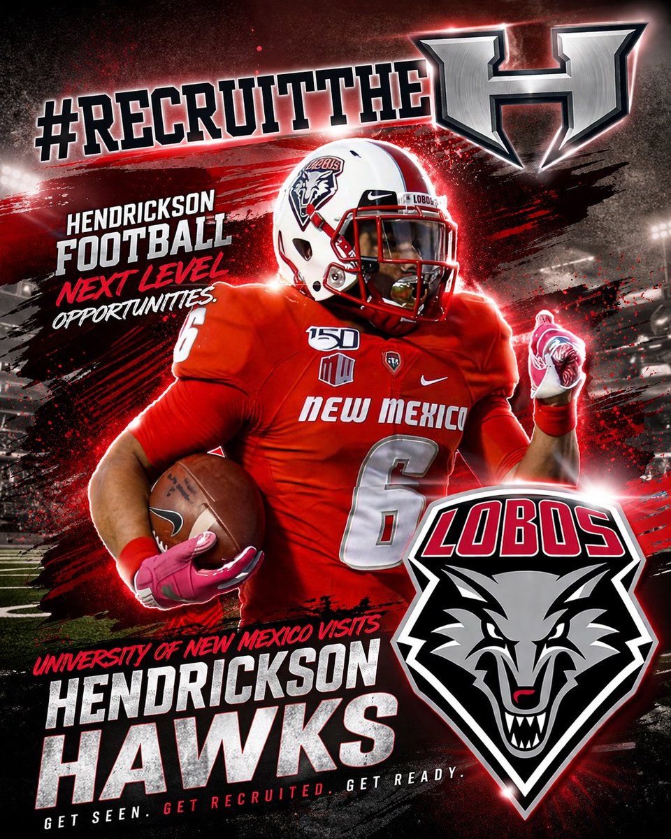 HendricksonFB's tweet image. Thank you @DGS_4ya &amp;amp; @UNMLoboFB for coming by to check out the Hawks! #RecruitTheH #work