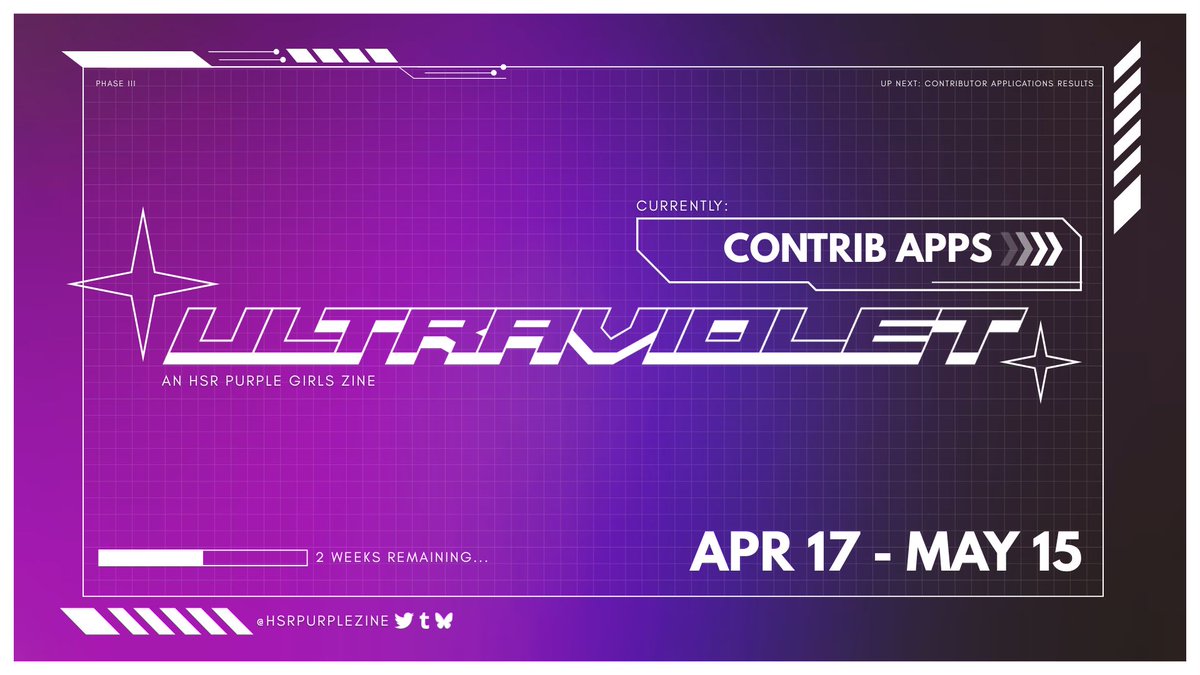 ULTRAVIOLET: An HSR Purple Girls Zine tweet media