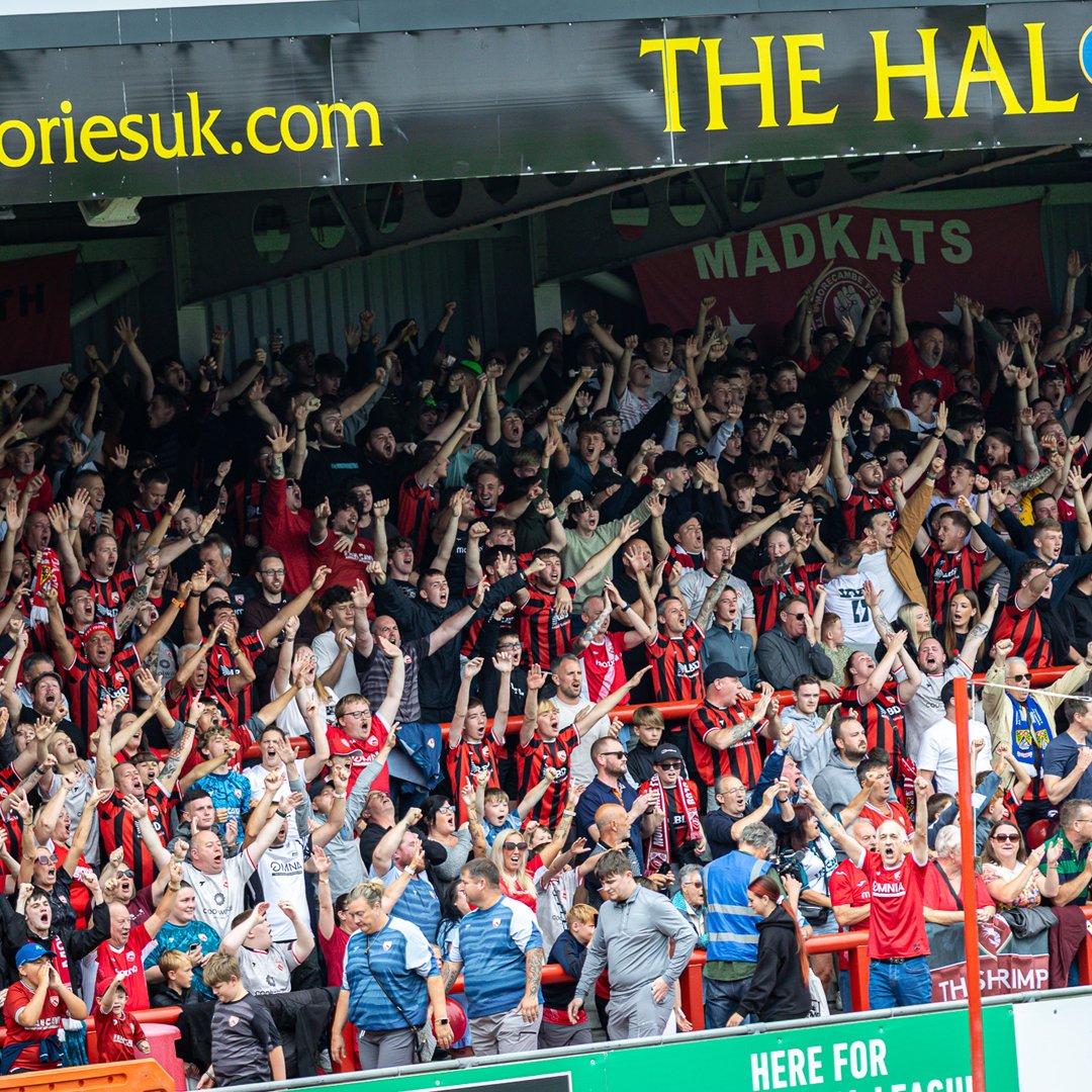 MorecambeGlobal's tweet photo. Morecambe with the eight best average attendance in National League this season. Almost all the teams above us in the stats are of playoff. Not surprising of our people 👍 https://t.co/WMzvMfXTRA