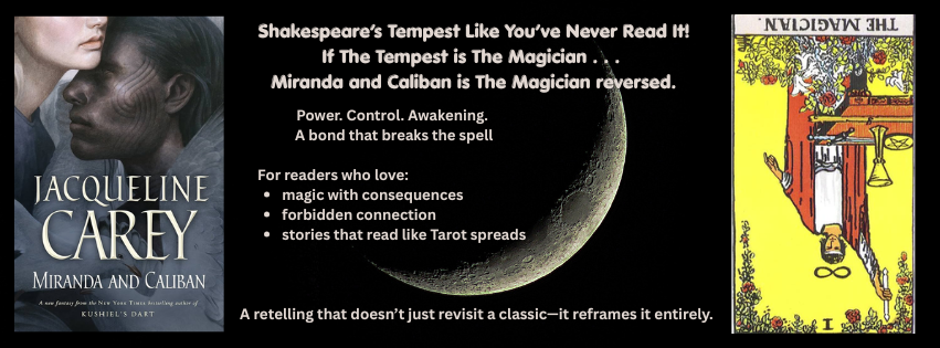 MichaleaMoore's tweet image. If The Tempest is The Magician…
this is The Magician reversed.
✨ Miranda and Caliban — Jacqueline Carey
🌙 Power. Control. Awakening.
🖤 A bond that breaks the spell
#FantasyReads #ShakespeareRetelling #WitchyReads #MagicalBooks

michalea.com/post/miranda-a…