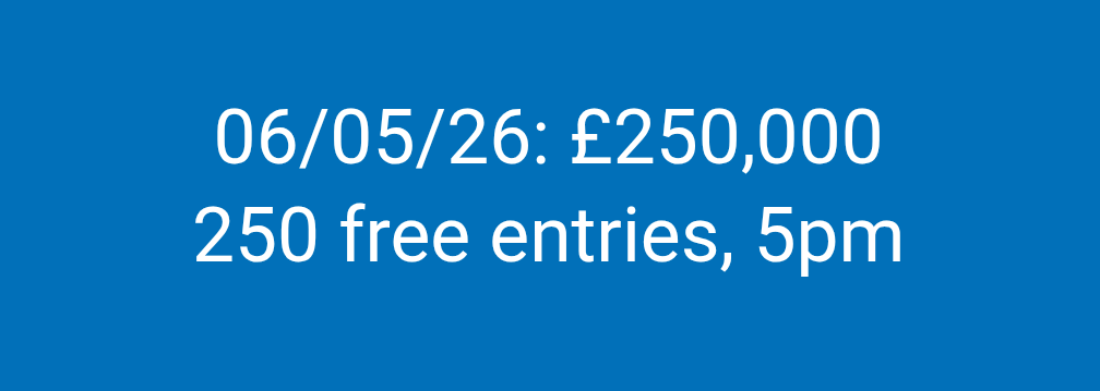 CashRegAmount's tweet photo. £250,000 this Wednesday (not Friday).  250 free entries. 

https://t.co/BovrCcssYy https://t.co/jUSsCa188q