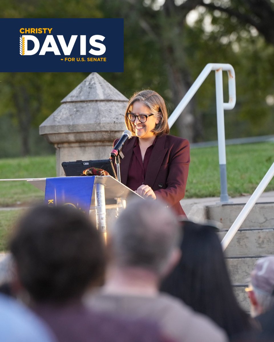 CDavis4Kansas's tweet photo. I know this race will get crowded. You will hear a lot of noise. But I have always known why I am in this. I have done the work, delivered results, and I am all in on Kansas. This race is not about them.

It is about you. It is about choosing Kansas.

https://t.co/FyYxm5I3RS https://t.co/qnvMeTFzny
