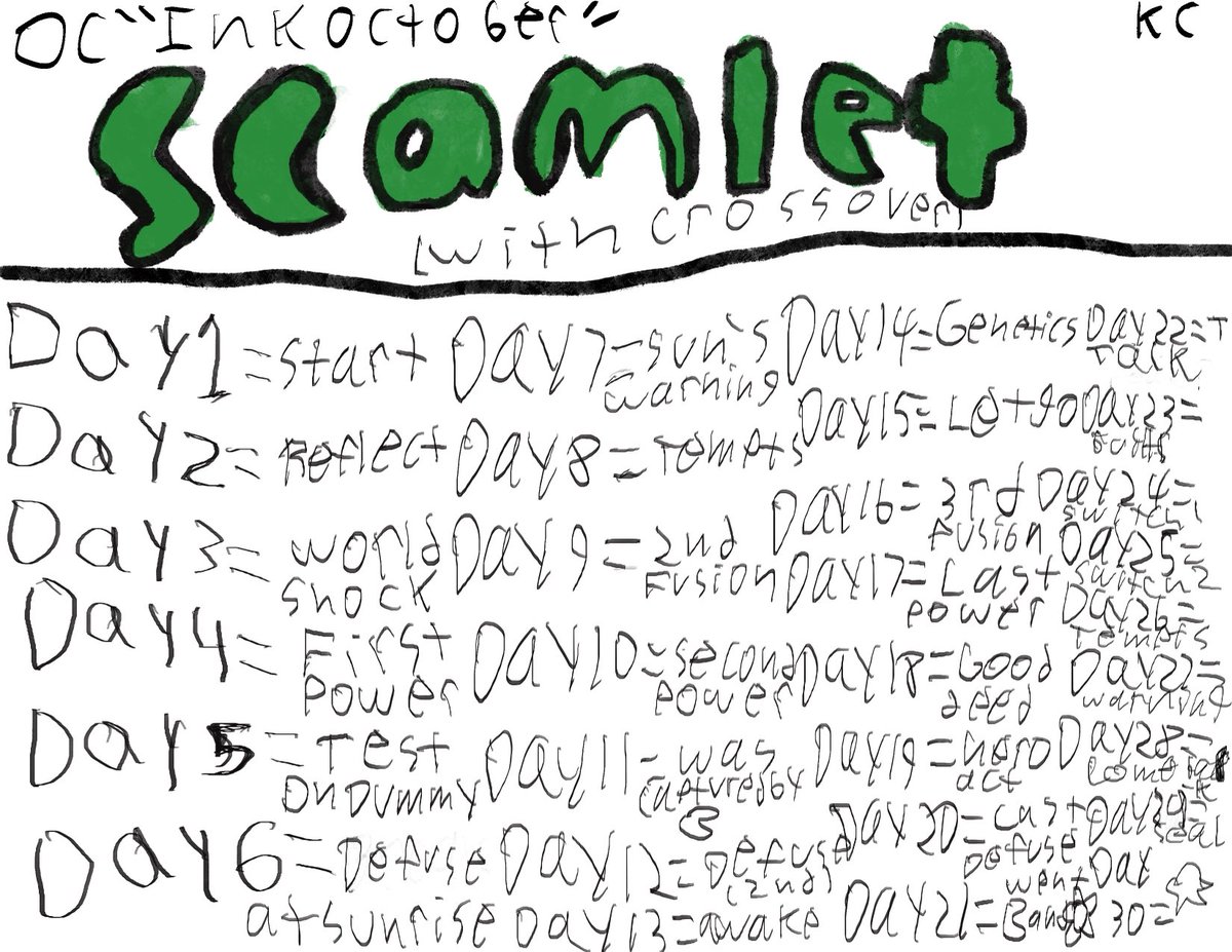 Kristygurl028's tweet image. Day 1:Start. #List of oc ink October #my own art #oc ink October