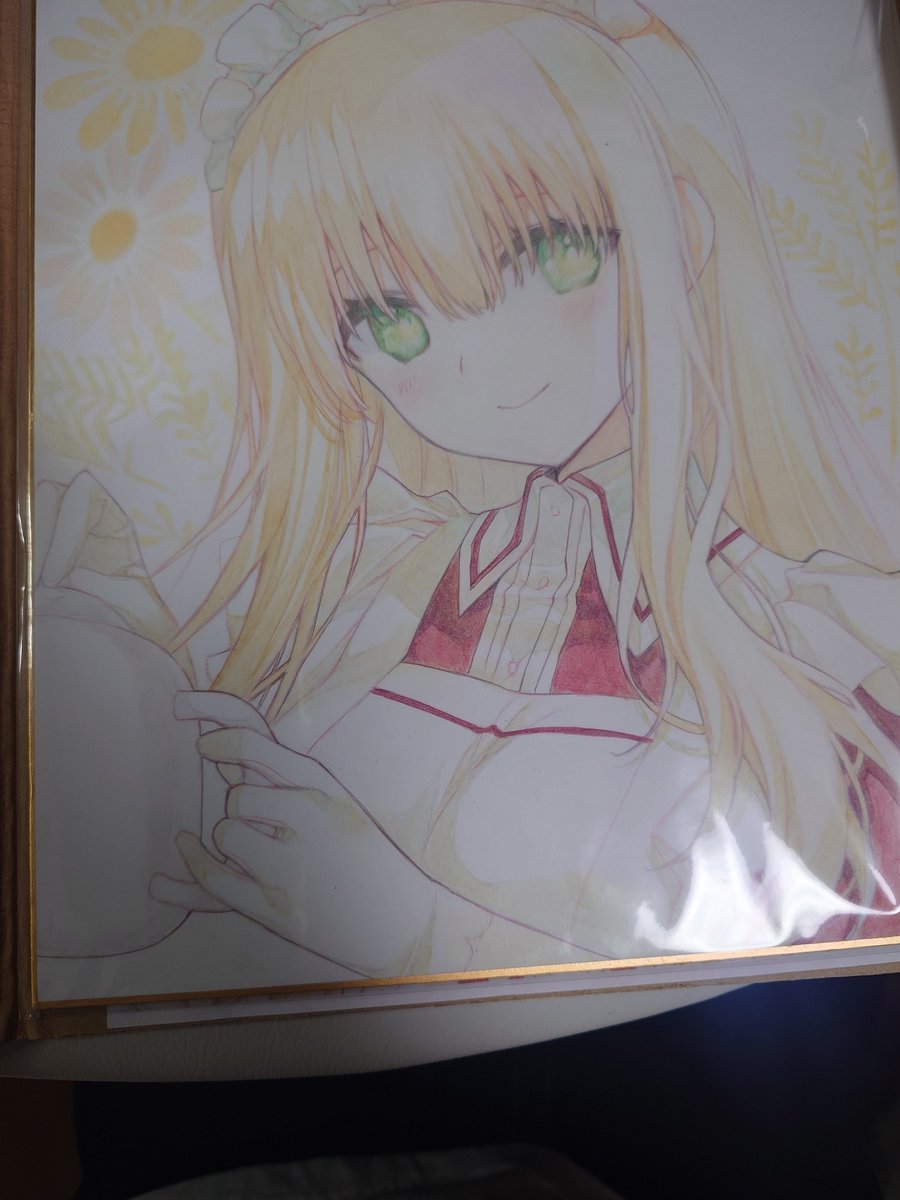 RT @zekamasi6109031: #皐月深鈴 先生からの年間特典の色紙 可愛いね