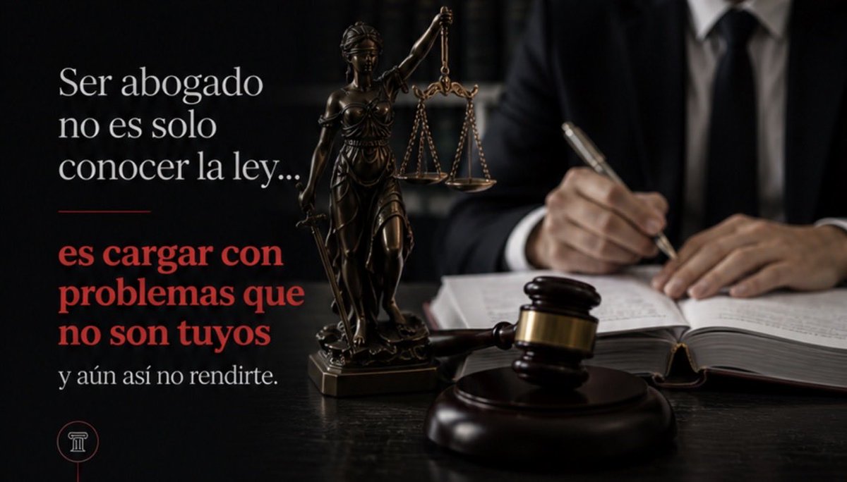 Laudenlaw's tweet image. Ser abogado no es solo conocer la ley… es asumir responsabilidades que no son tuyas y no fallar.

Detrás de cada caso hay presión, análisis y decisiones que impactan vidas.

Hoy reconocemos a quienes ejercen su profesión con compromiso y vocación.

#DíaDelTrabajador #Abogados