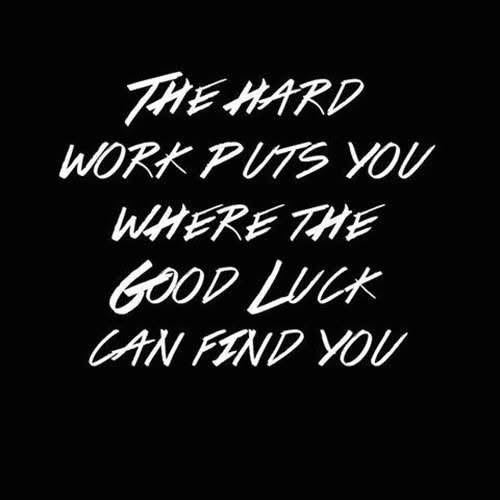 geriwithetc's tweet image. #TGIF The hard work puts you where the good luck can find you.
