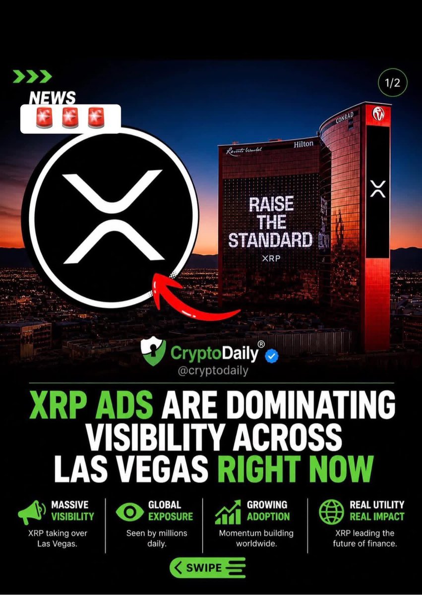 JUST IN: XRP’s massive Las Vegas takeover is putting Ripple in front of millions as global visibility, adoption, and real-world momentum hit a new level. 

If you are an #crypto holder and have not secured your portfolio Send “HOW” to get a guide.