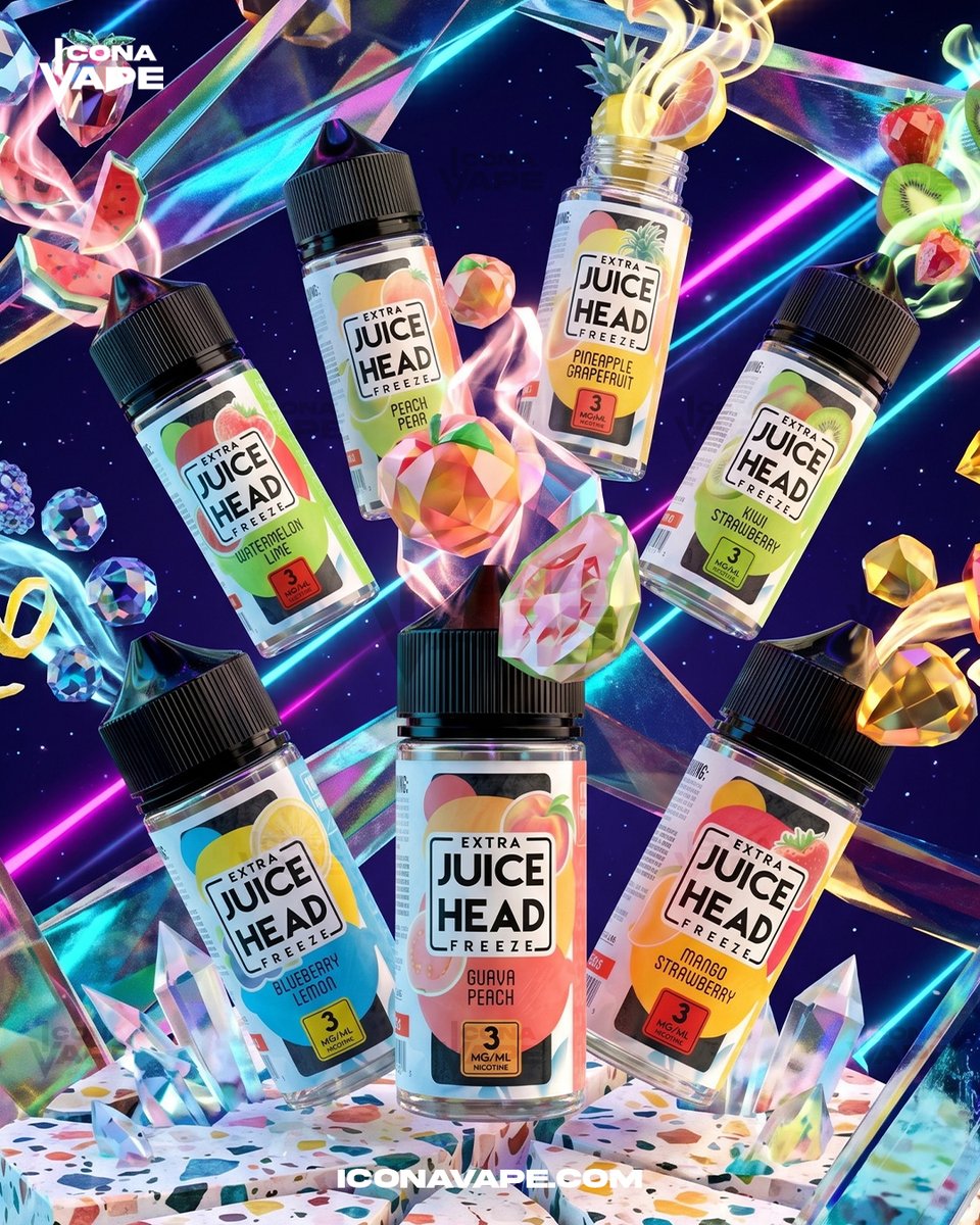 iconavape's tweet photo. Juice Head Extra Freeze lineup is live at ICONA VAPE in Pakistan. From Blueberry Lemon and Peach Pear to Watermelon Lime, Strawberry Kiwi and more. Authentic and fresh stock with 0mg, 3mg and 6mg options.

Explore: https://t.co/qdQBhFbt2x

#ICONAVP #ICONAEmbassy https://t.co/fESrtkDaFu