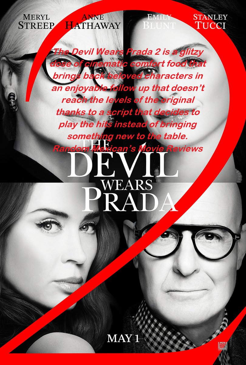 Grendel3434's tweet image. My Review of #TheDevilWearsPrada2 

#TheDevilWearsPrada #MerylStreep #AnneHathaway #EmilyBlunt #StanleyTucci #JustinTheroux #KennethBranagh #DavidFrankel #MovieReview #MovieReviews

Full Review

flicksfan.blogspot.com/2026/05/movie-…