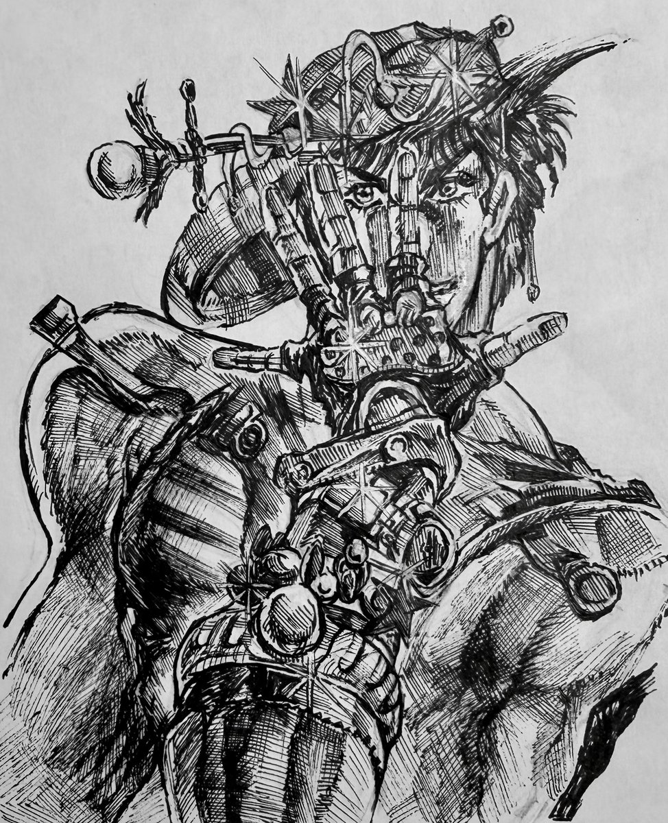 oxygen_art9's tweet photo. ジョナサン・ジョースター
#jojo #ジョジョ #ペン画 #模写 https://t.co/STCTCwG29O