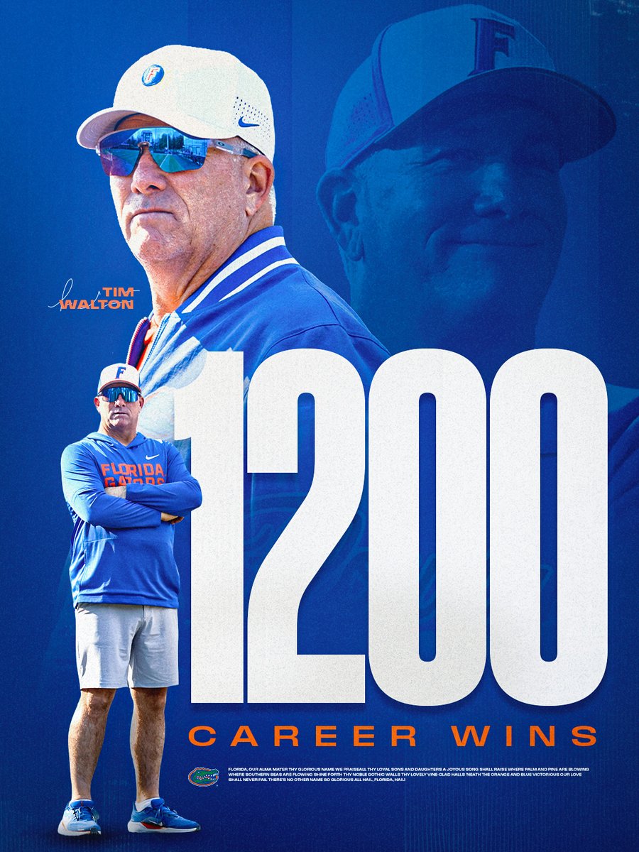 Last night's win over Georgia marked another milestone for <a href="/_TimWalton/">Tim Walton</a>!!

Congratulations Coach, the work continues 🐊🐊