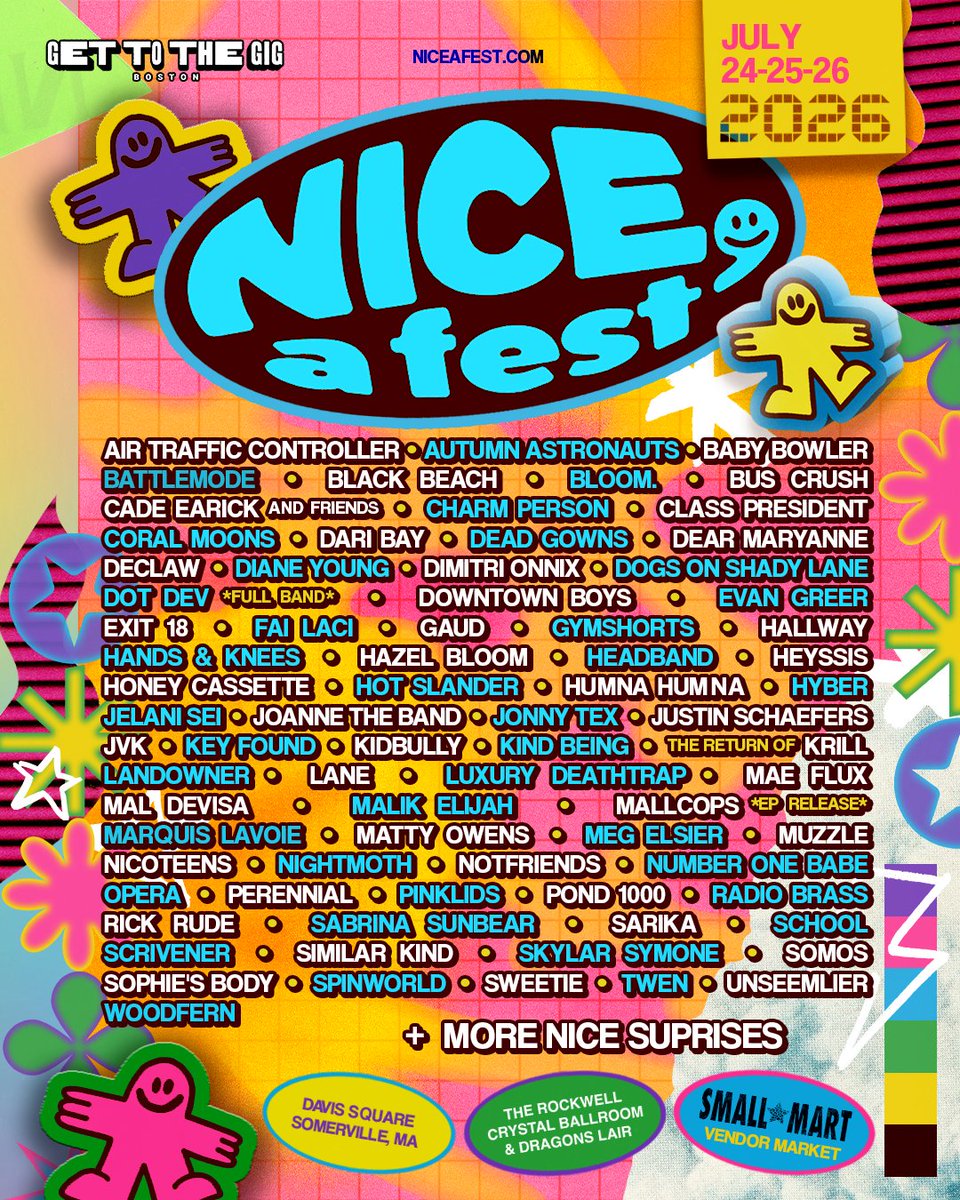 niceafest's tweet photo. YOUR 2026 NICE, a fest LINEUP IS HERE! :)

https://t.co/73s5aElURf FOR PASSES https://t.co/5jUv8Ojol5