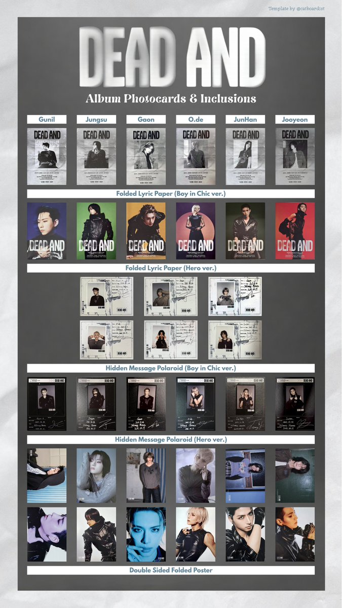 Xdinary Heroes DEAD AND CD トレカ　ポスター Xdinary Heroes All Member Signed Postcard Dead And Album CD