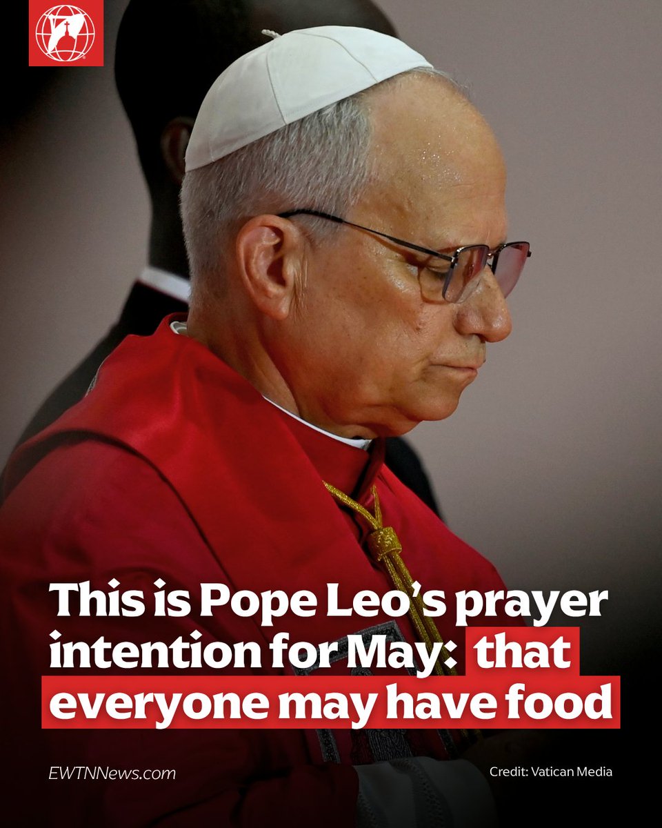 Pope Leo XIV’s prayer intention for the month of May is that everyone might have food.

In a video released on X, the Holy Father asked the faithful, “What do you feel about 318 million people experiencing acute hunger every day?”

“We need to act, but without prayer we will