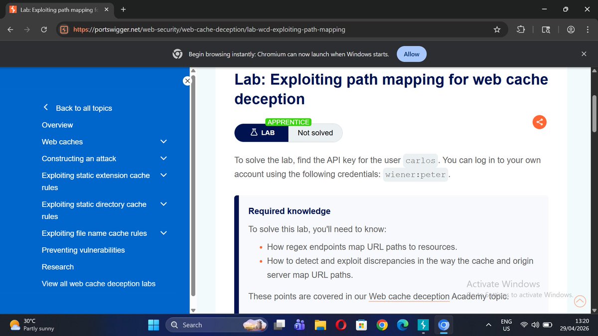 NwangwuAnt20021's tweet photo. LIFE AS A LEARNING PENTESTER 
I am on web cache deception and I solved the first lab in the topic, that deals with determining the path mapping method of the server...
@georgiaweidman @Mydeen4u @ireteeh @_0b1d1 @CyberRacheal @CertiK @Sisinerd 
#webcachedeception #pentesting https://t.co/roMFU6JTyO