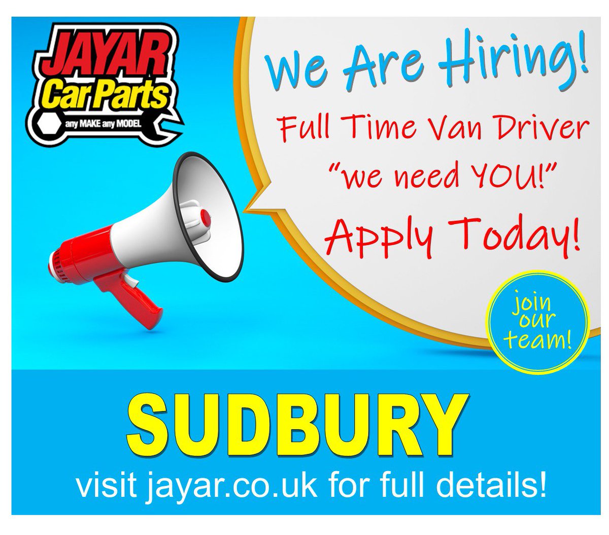 JayarCarParts's tweet photo. We are looking for a full time Van Driver to join our brilliant team, at our busy Sudbury Branch in Suffolk.
For a full job description & to apply, visitπ
https://t.co/ZXAImBa2Eu
#sudburyjobs #jobsinsudbury #suffolkjobs #jobsinsuffolk https://t.co/sbGU5qJTmX