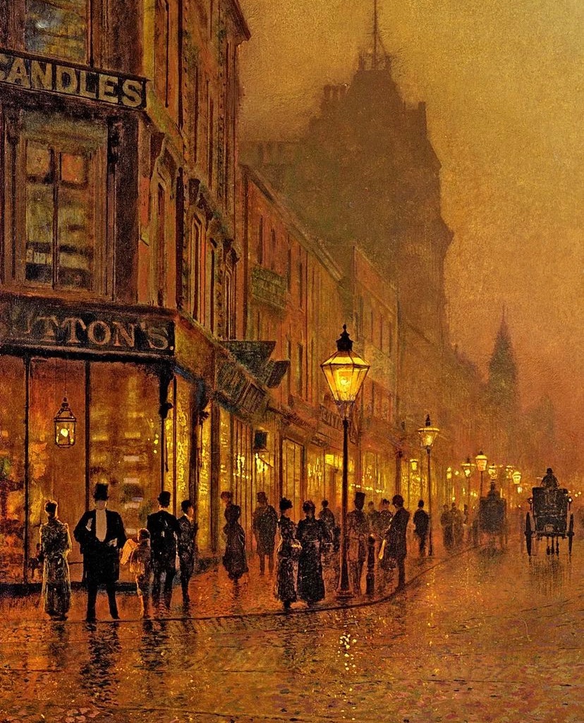 angelicaio81153's tweet image. Dark &amp;amp; fantastic classic masterpieces 

A Street at Night , 1883 

John Atkinson Grimshaw ( 1836 - 1896 ) , famous English artist , painter 
Original distinctive art style 
Pre - Raphaelite , Romanticism , Atmospheric Nocturne Landscape
#artwork #cityscape #oilpainting