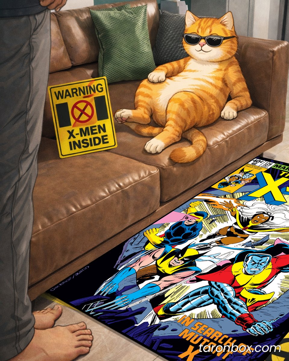 TaronBox's tweet photo. No es una alfombra.
Es una zona mutante oficial 🧬

Si la pisas sin permiso,
Wolverine te juzga
y yo también 😼

#XMen #TaronBox #Marvel https://t.co/fsPTrUl7mA