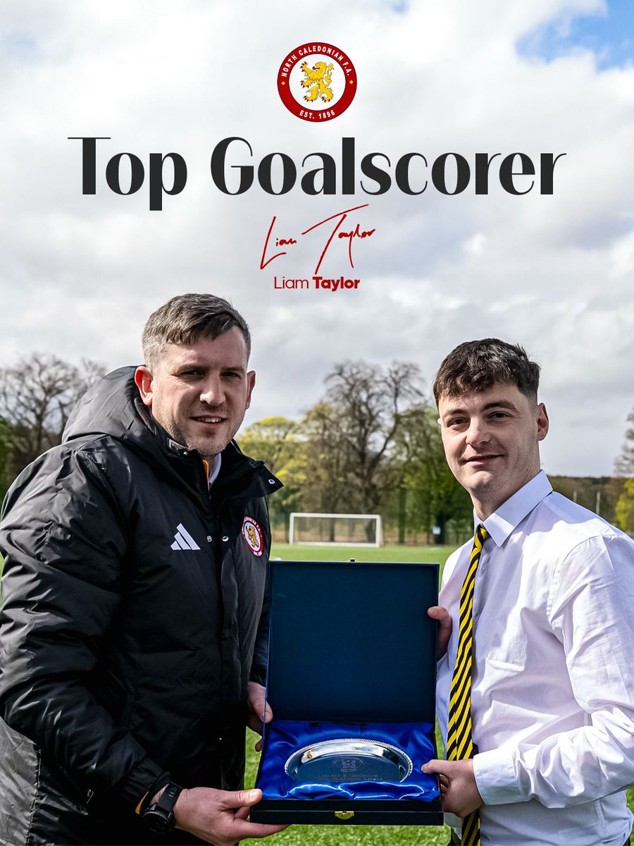 NorthCaleyFA's tweet photo. ⚽ Top Goalscorer - Liam Taylor
A phenomenal season in front of goal, consistently delivering when it mattered most. A true difference-maker leading the line. https://t.co/TPTUBmcISP