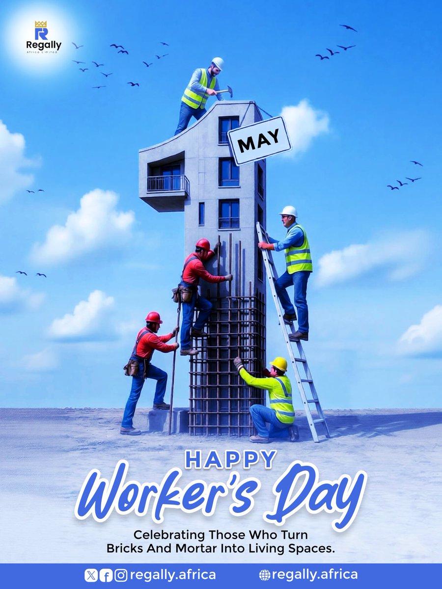 regallyafrica's tweet image. Celebrating our Heroes and Heroines at Regally Africa. 

Your contribution has been helpful in the actualization of a modern, safe and inspiring neighborhood. 

Thank you and Happy Worker's Day 💙✔️

#RegallyAfrica #RealEstate #Trending