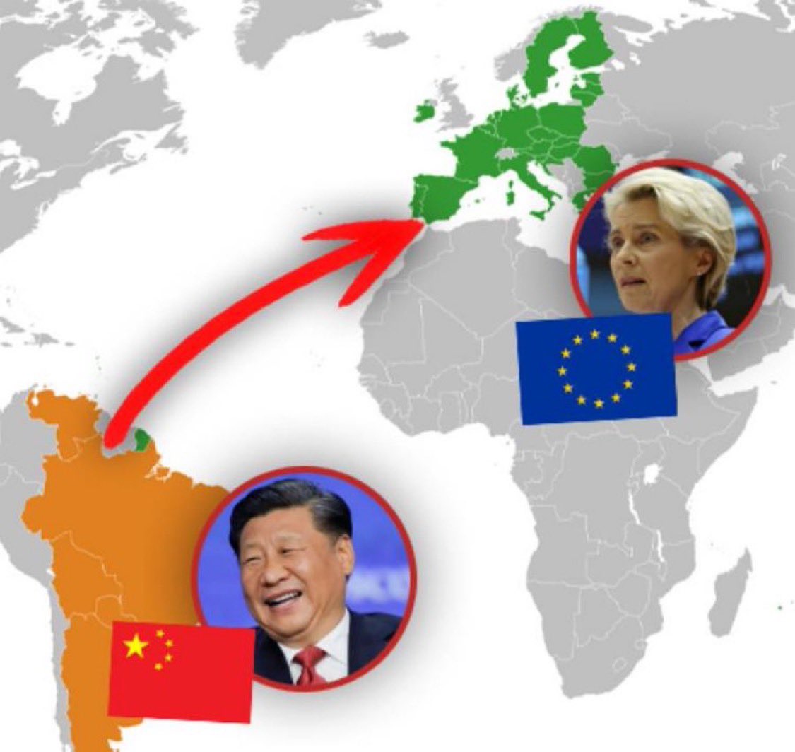 kriswild_kris's tweet image. 🚨 “EU’s Olsen Gang!” Thanks to the #Mercosur deal, #China will bypass tariffs.
Chinese carmakers are building huge factories in Brazil, and their #EVs will enter the EU duty-free under Mercosur rules even though they’re basically Chinese. #BYD already produces 150,000cars a year