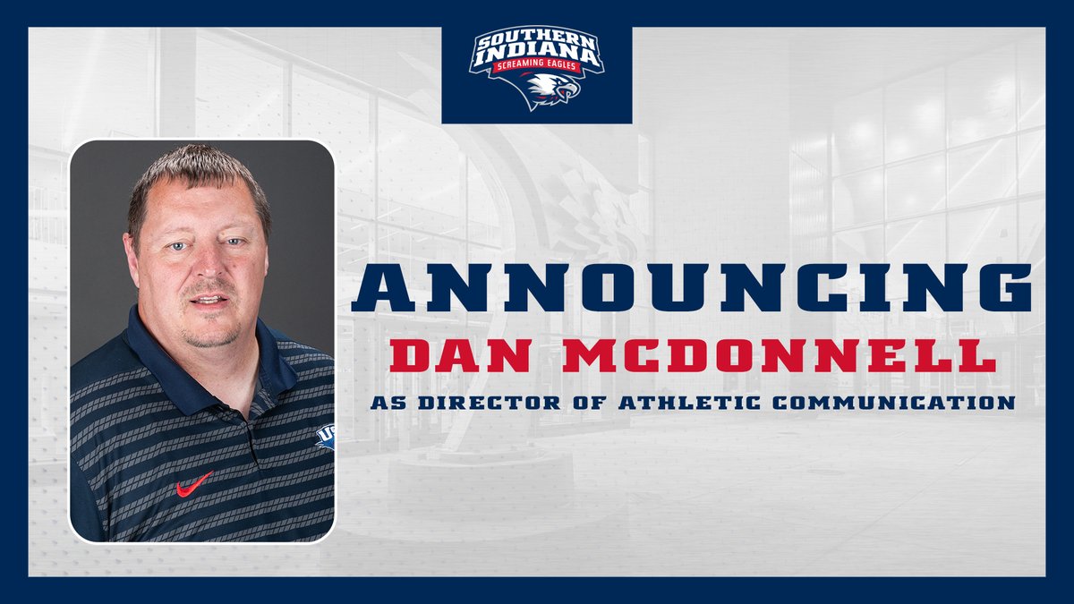 USIAthletics's tweet photo. .@USIedu Strategic Communication and USI Athletics have announced that Dan McDonnell has been selected as Director of Athletic Communication at the University of Southern Indiana, effective Wednesday, July 1.

🔗 https://t.co/lyPfnPOoKN

🦅 #GoUSIEagles https://t.co/YEWJgMY32C