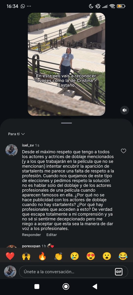 IselSv's tweet photo. Comparto lo que he comentado en la publicación de Instagram. De verdad que no creo que este sea el camino para dar voz al doblaje. https://t.co/woj18Bb8k3