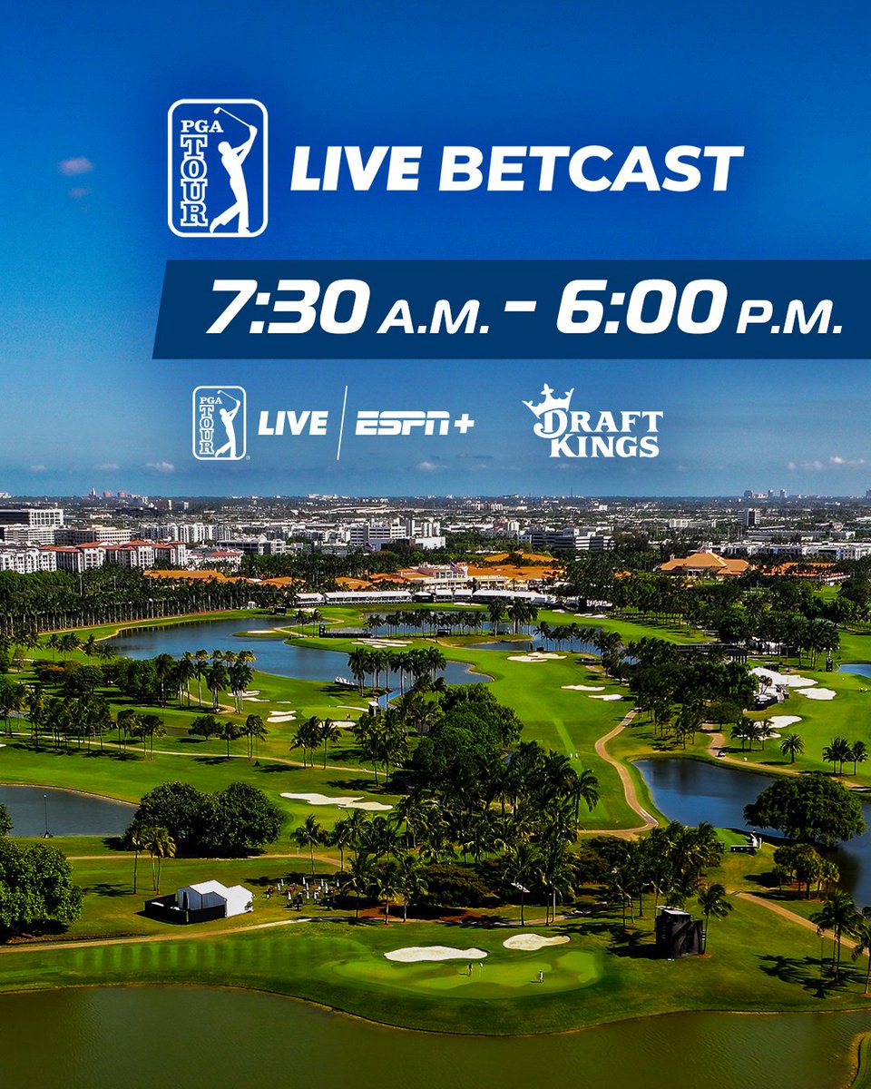 Golfbet's tweet image. Championship Sunday at the Blue Monster is here 🏆

Lock in for the final round @Cadillac_Champ with PGA TOUR LIVE Betcast presented by @DKSportsbook