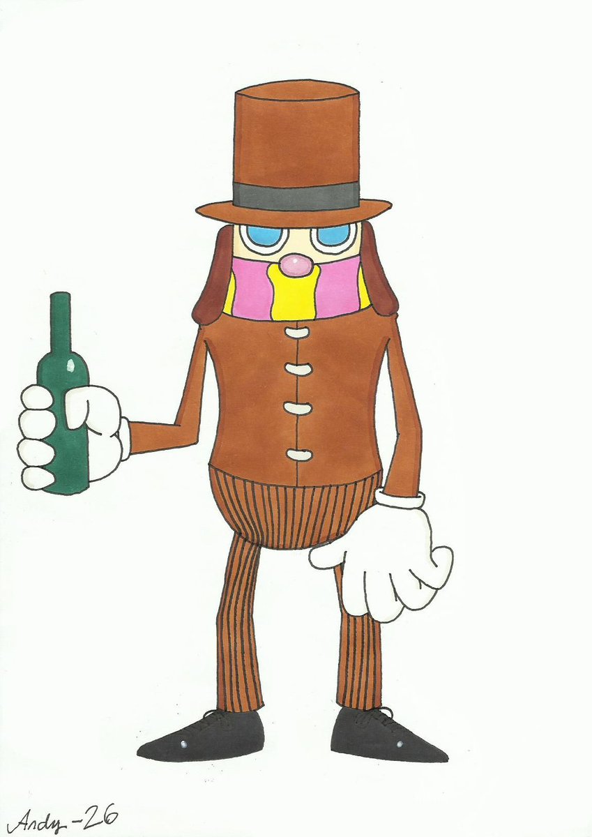 AndyCat90's tweet image. The Drunken Gentleman
by Andy

This is the character I randomly came up with, when I was designing a character.

#characterdesign #dog #bottle #hat #scarf