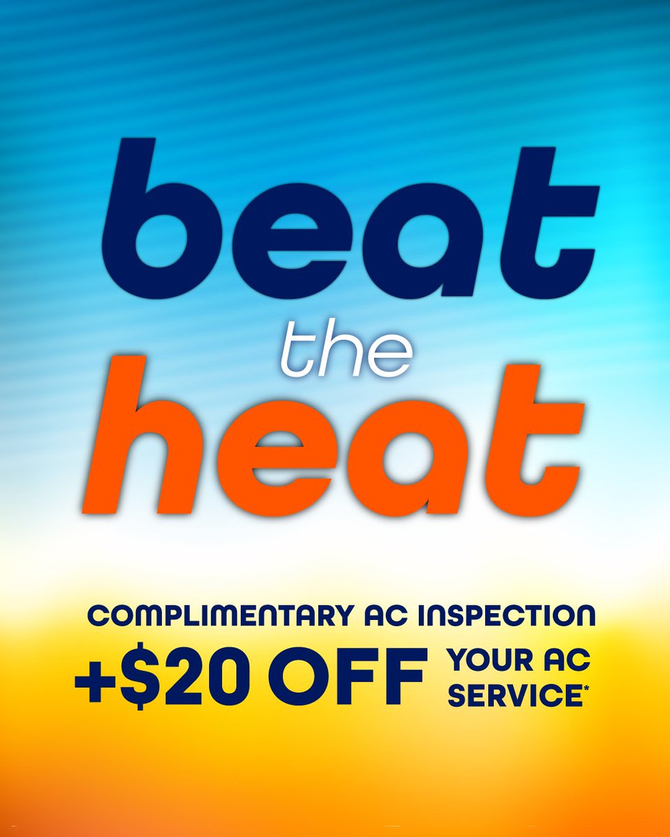 KGVWOrem's tweet photo. Summer is coming, and if you’re unsure about how your AC will hold up, we’ve got you. 💨❄️ Stop by our service center any time in May for a complimentary AC inspection and $20 off your AC service!*

No need to sweat—schedule now: https://t.co/6sSYs2MJ8e https://t.co/8VJWdZeDba
