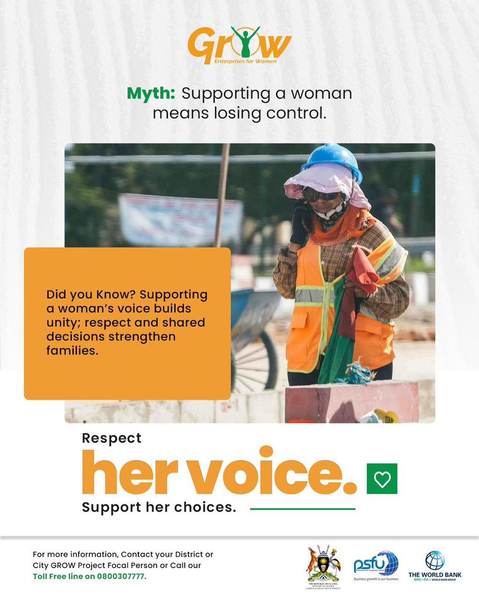 joenakandinda1's tweet photo. Supporting a woman does not mean losing control — it means building stronger, healthier relationships and communities.
When women are heard, respected, and empowered to make choices, families grow in unity, trust, and shared purpose.
#GrowProject https://t.co/kcqiSo5FAp