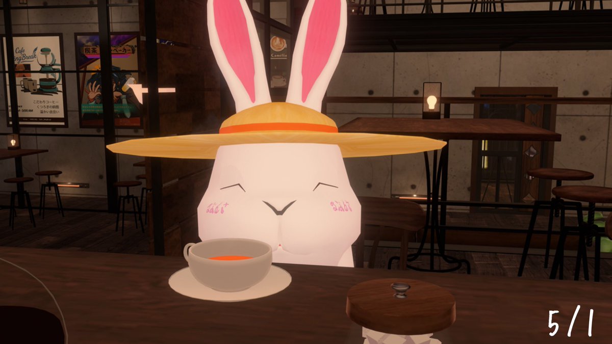 5/1
臨時営業させて頂きました。
本日もご来店ありがとうございました。
#VRChat #cafe小夜時雨
#VRChatイベント