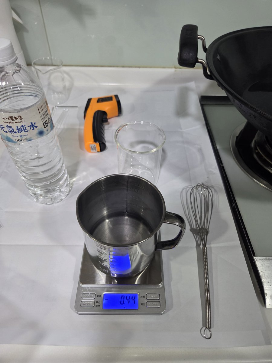 letsshower's tweet photo. 今天製作中和率75%，淨皂率15%的咖啡因B3兩用胺基酸慕斯，一樣使用東京癒創木香精。 https://t.co/cWK21XCVhE