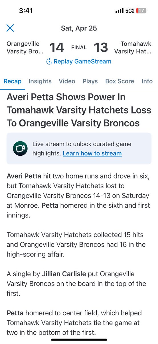 averipetta's tweet photo. Last weekend tournament in Monroe Wi

🥎 3 home runs
🥎 9 RBIs
🥎 6 for 10 at the plate
@UWECSoftball @BlugoldCoachH @place_abbey72 @GBPhoenixSB  @skubuske @UWOSoftball1 @ShowtimeSports1 @edge_cw @D1Softball @MinnStSoftball https://t.co/Lz2TPwupnO