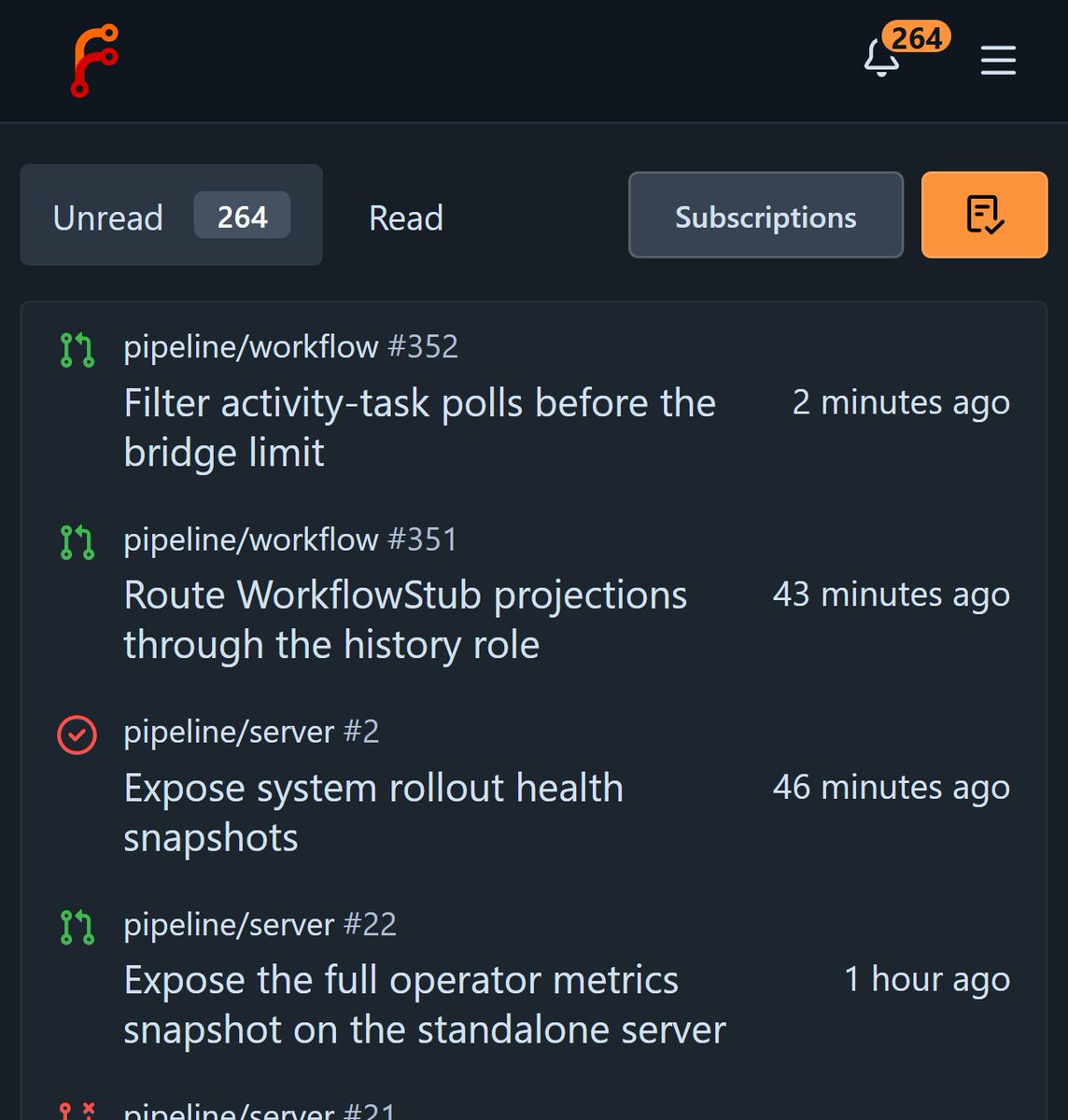 DurableWorkflow's tweet photo. Forgejo is a self-hosted GitHub-type clone. I've been using it as the backbone of my agentic development. Instead of typing in a CLI, I make an issue, set priority and the agents pick it up, work it, test it, integrate it and ship it. https://t.co/rwwFG4Zu0m