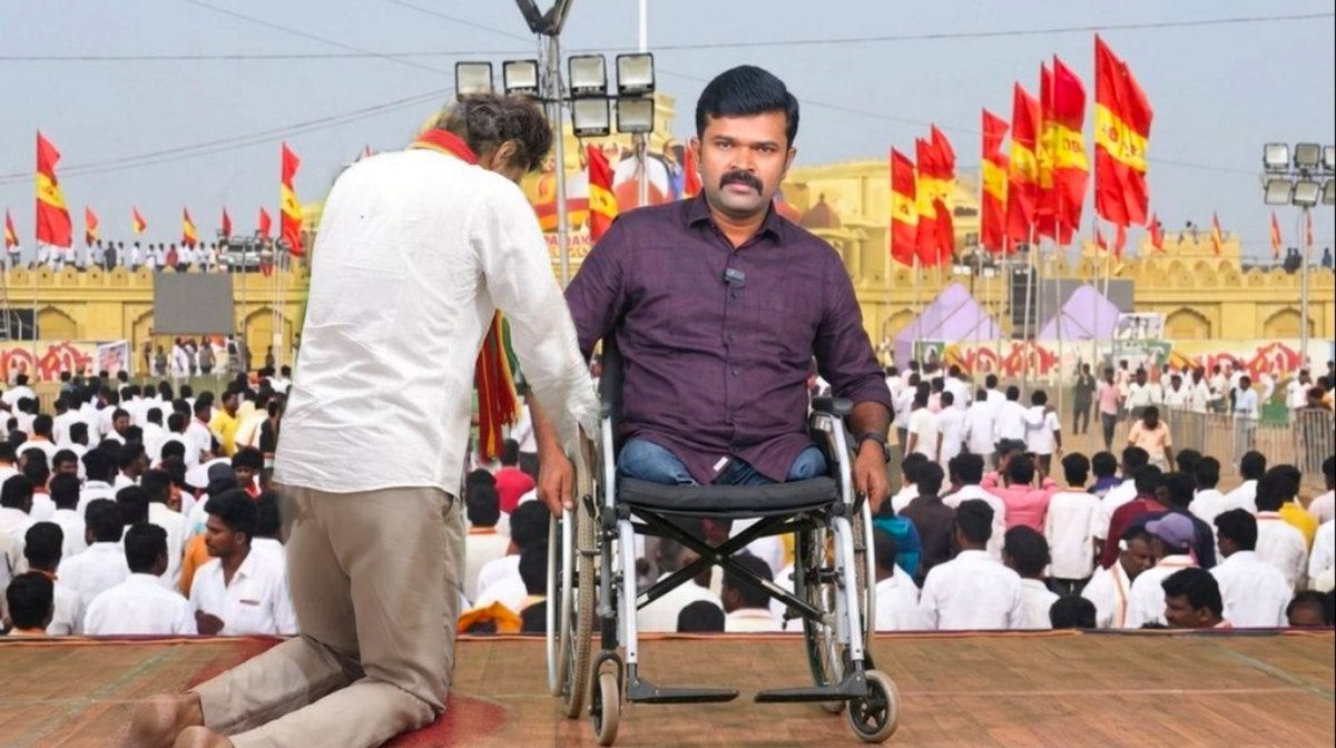 vendhanmugilan's tweet photo. கால் இல்லாம இருக்கறது கேவலம் இல்ல... கால் இருந்தும் மண்டி போடுறது தான் கேவலம் 💔 https://t.co/Rc6IXYqij9